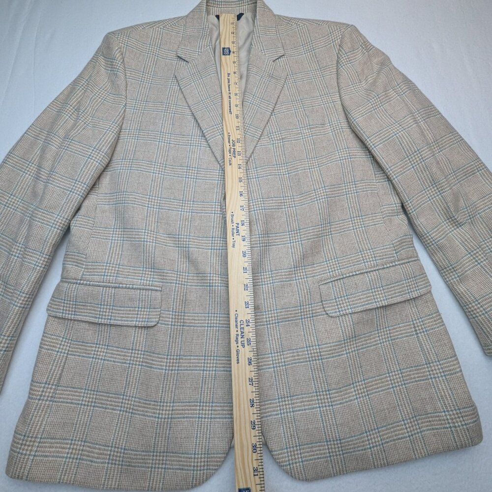 Ben Silver Charleston CreamGlen Plaid Cashmere Sport Coat Sz 43 R 100% Cashmere - Picture 8 of 13